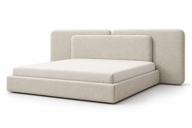 Layered Headboard Bed