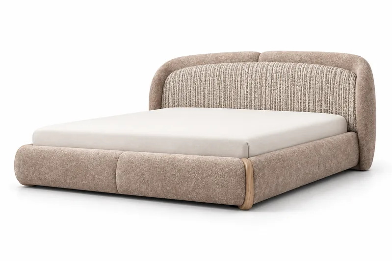 Rose & Cream Headboard Bed