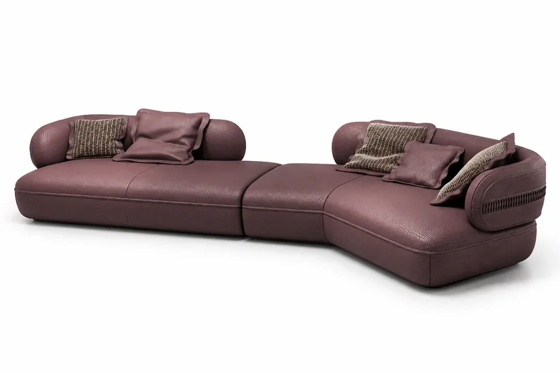 Plum Sculptural Sofa
