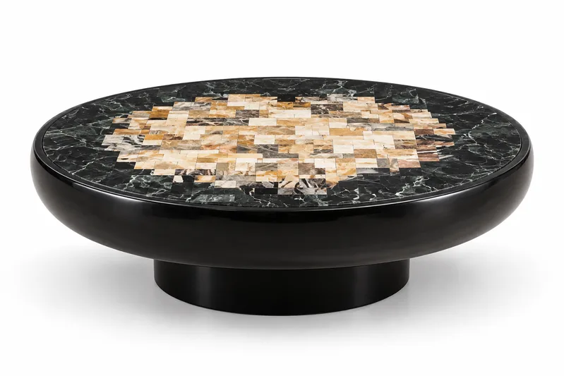 Black Round Coffee Table