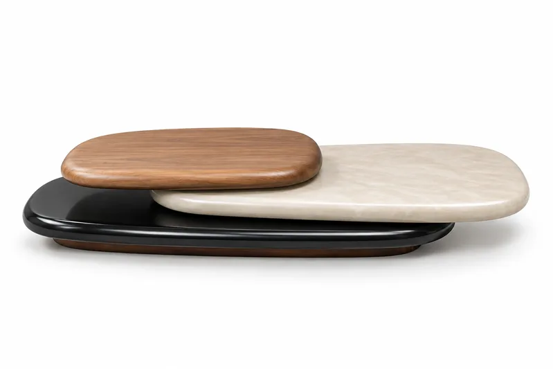 Three-Tone Layered Coffee Table Set