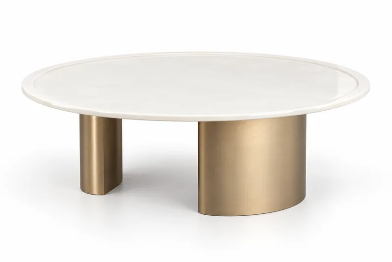 White Round Coffee Table