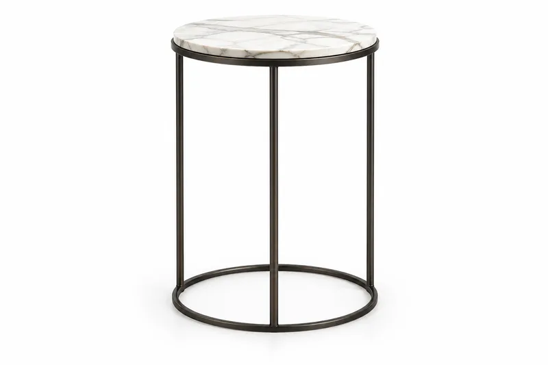 Black Fine-Frame Round Side Table