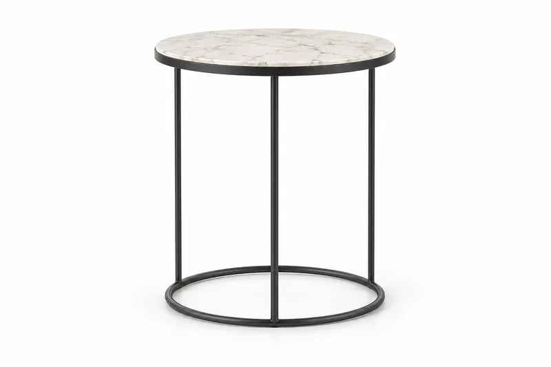 Pale-Top Ring-Base Side Table