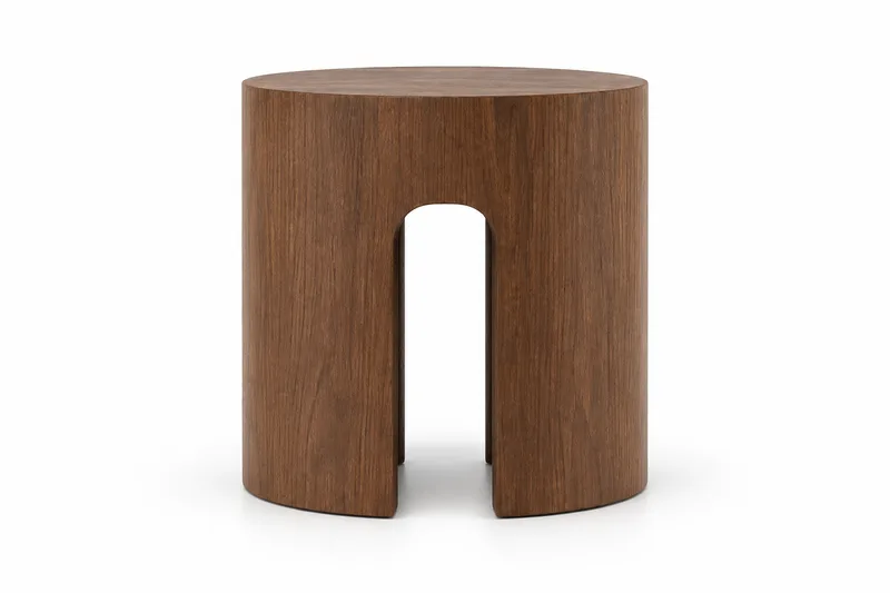 Brown Arch-Form Side Table