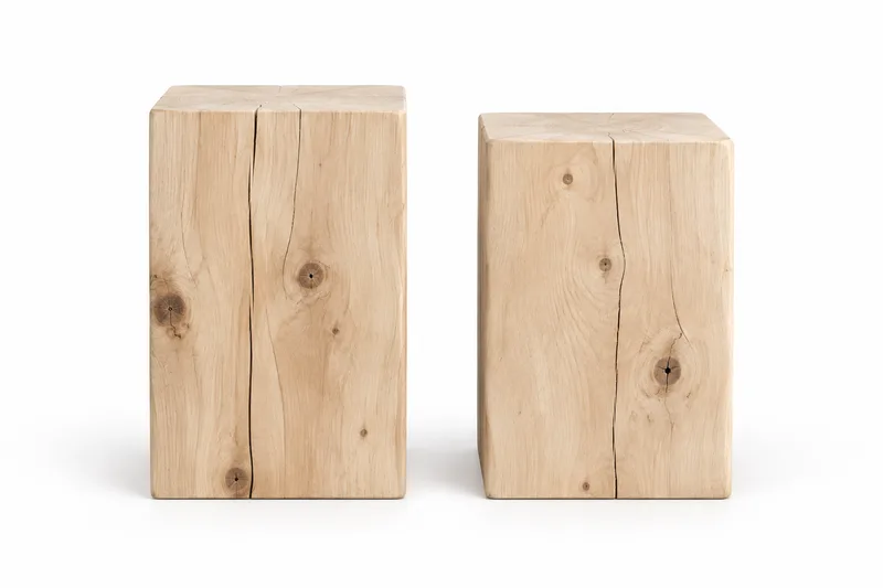 Light Wood-Tone Block Pair